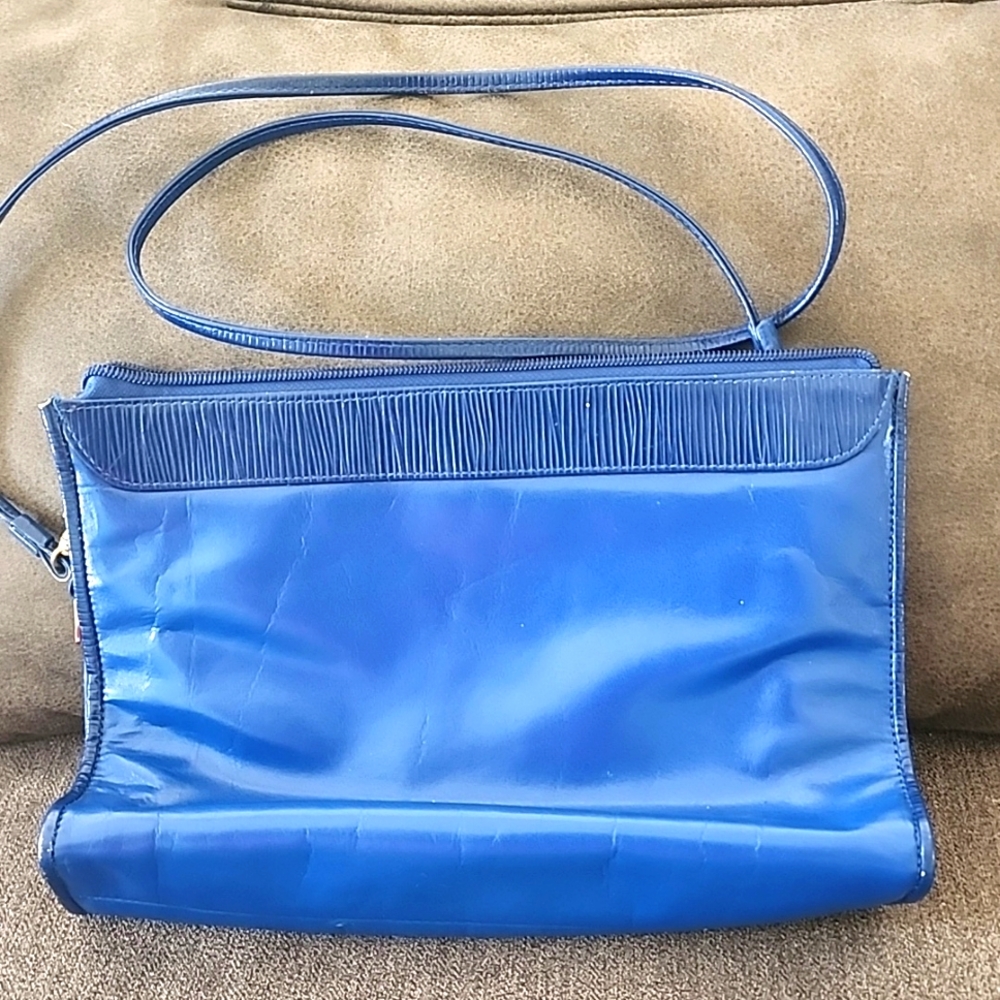 Liz Claiborne navy blue clutch 10.75"×8.5"